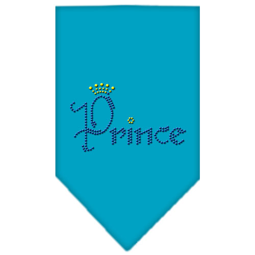 Prince Rhinestone Bandana Turquoise Large